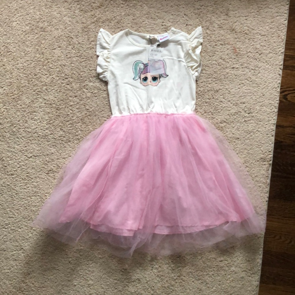 Koton Kids LOL pink & white dress, 9-10Y US